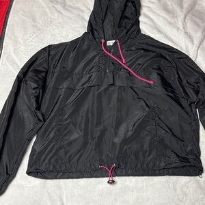 No Boundaries Black Jacket with Pink Details